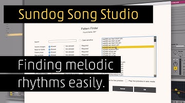 Sundog Song Studio: Using the Pattern Finder