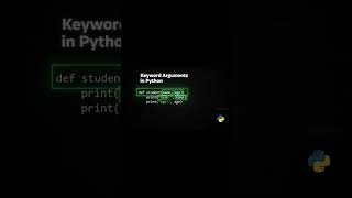 Python Keyword Arguments Explained in 60 Seconds! 🐍#shorts #viral
