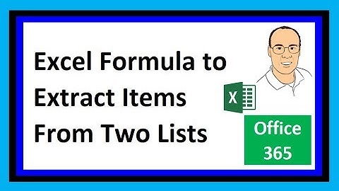 Excel Formula to Extract Items from Two Lists - Excel Magic Trick 1597. Is Item NOT in List?
