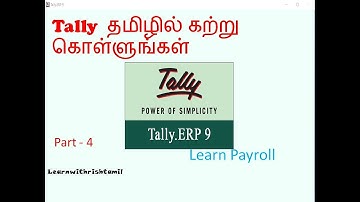 Payroll in Tally ERP 9 Tamil | All Pay Head, Employee Create and Salary Creation in Tally ERP9 Tamil