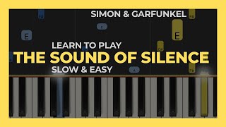 THE SOUND OF SILENCE easy piano tutorial