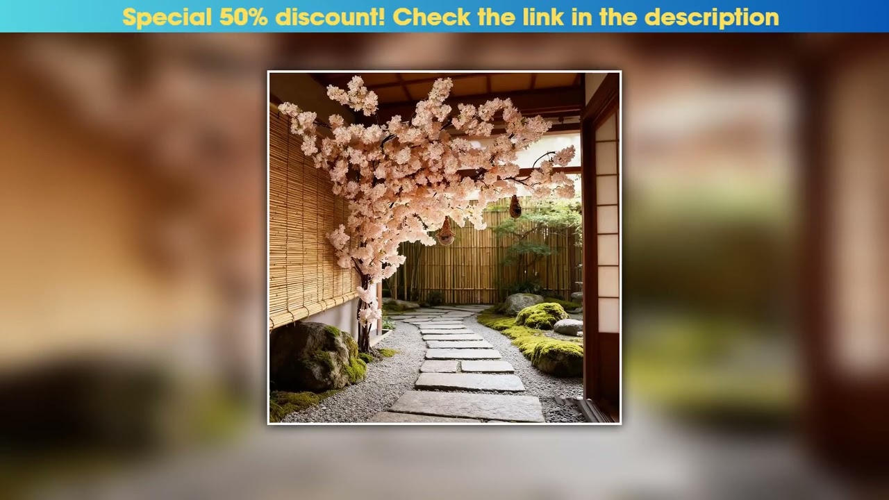 First Look 10 Ft Artificial Cherry Blossom Tree Peach Pink Fake Sakura Home Decor Plant for Indoor•