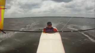 Hobie TRIFOILER #132 Flying at 32 kts  60km/h