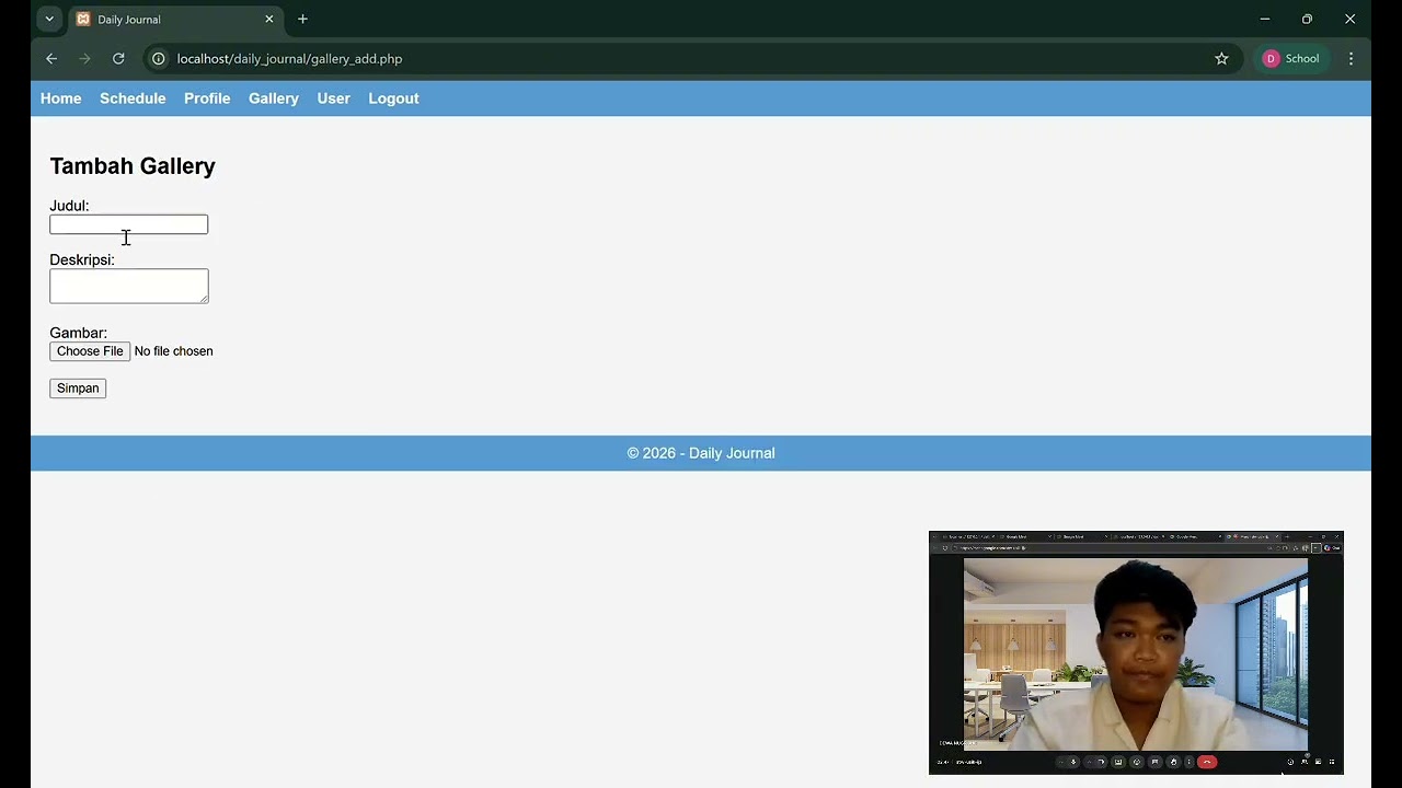 UAS Pemrograman Web Dasar – Daily Journal (Dewa Setyo Nugroho - A11.2023.15087)