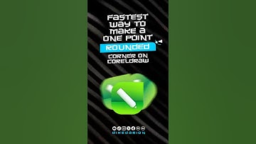 Fastest way make A ONE-POINT ROUNDED CORNER ON CORELDRAW!