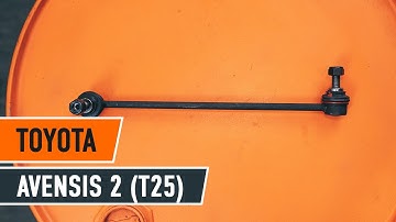 How to change Front Anti Roll Bar Link on TOYOTA AVENSIS 2 T25 TUTORIAL | AUTODOC