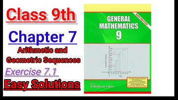 Lecture -1 Chapter-7(Exercise 7.1) 9th Class (Arts Group)