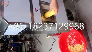 fresh waxy sweet cooked maize corn cob kernel seed separator shelling machine