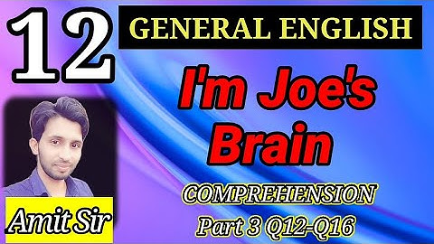 CLASS 12 GENERAL ENGLISH LESSON 9 "I