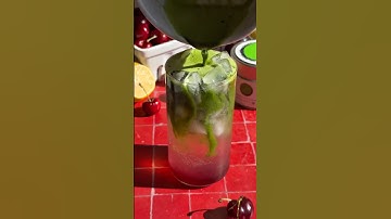 Cherry Matcha Lemonade | Sweet and zesty refresher for the summer!