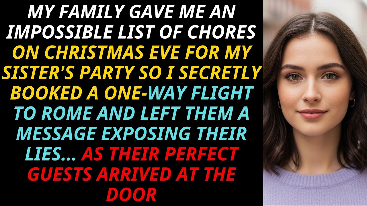 On Christmas Eve, My Family Gave Me Impossible Chores—So I Flew To Rome And Exposed Their Lies
