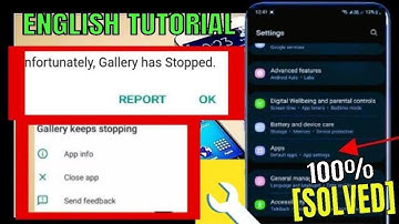 Gallery Keeps Stopping Problem || Unfortunately Gallery Has Stopped in Samsung/All Android [Fixed]