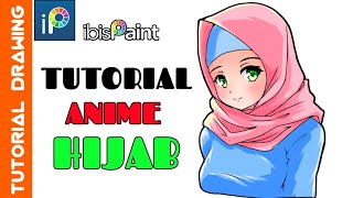 CARA menggambar anime HIJAB tutorial ibis paint x indonesia