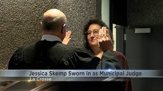 Judge-Elect Jessica Skemp sworn in as Municipal Court Judge, longtime Judge Dennis Marcou retires