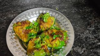 stuffed capsicum vegan recipe tasty bharwa Shimla mirch