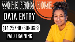 Famous Data Entry Operator Work from Home | $14.25/hr. + Bonuses | Paid Training | Entry Level | No Degree Profile