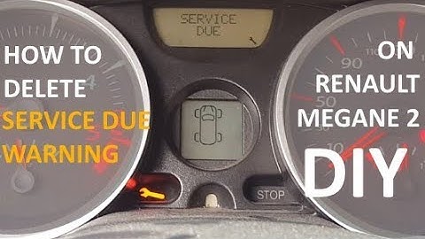 How to delete Renault Megane 2 service due warning light