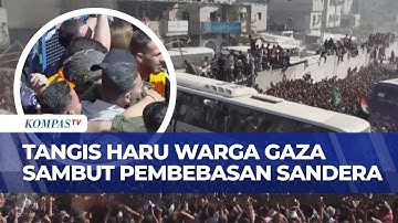 Momen Haru Warga Gaza Sambut Pembebasan 2.000 Tahanan Palestina Pasca Gencatan Senjata