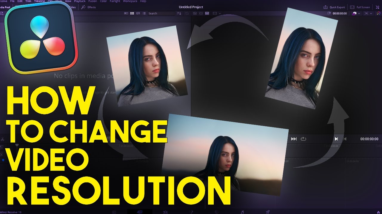 HOW TO CHANGE VIDEO RESOLUTION IN DAVINCI RESOLVE | TUTORIAL - YouTube