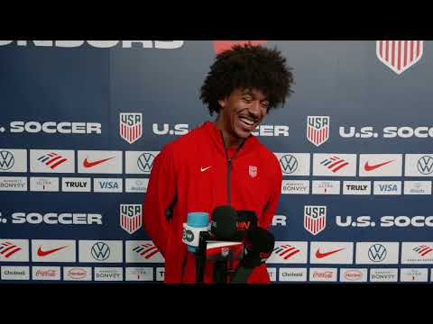 Chris Richards Press Conference prior to their debut in the World Cup vs Paraguay