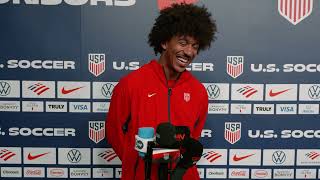 Chris Richards Press Conference prior to their debut in the World Cup vs Paraguay
