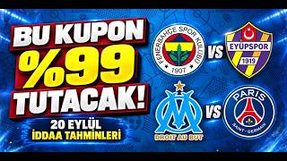 Bugün Para Günü.. Oyna Kazan I 20 Eylül Pazar 2026 Banko İddaa Tahminleri Ve Günün Kuponu 2026