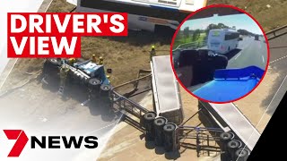 The inside view of the crash that shut down the Princes Freeway | 7NEWS