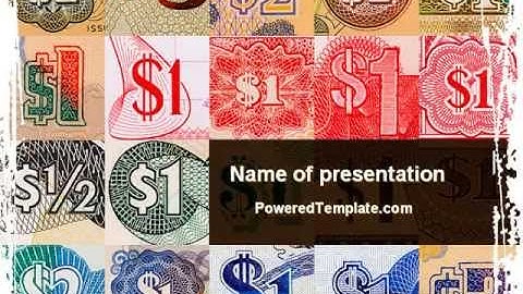 Dollar Banknotes PowerPoint Template by PoweredTemplate.com