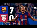 Liga f  fc barcelona 7 vs 0 athletic club 