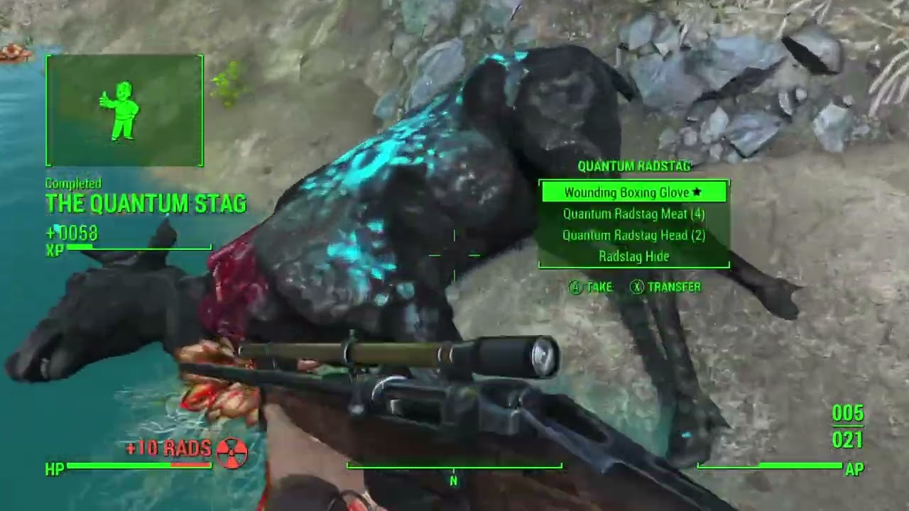 Taking Down The Quantum Stag - Fallout 4
