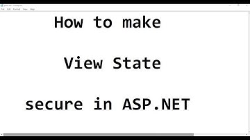 How to make ViewState secure in asp.net?