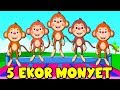 Lagu Kanak Kanak Melayu Malaysia - LIMA EKOR MONYET - 5 Little Monkeys Malay