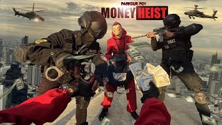 MONEY HEIST PARKOUR | BELLA CIAO REMIX POLICE FIGHT BACK !!