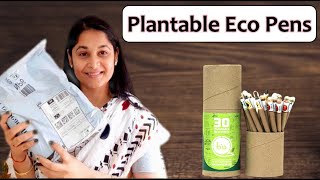 ✒ Eco friendly Plantable Pen | Unboxing of Biodegradable Pen with Seeds #ecofriendlypen #gardening