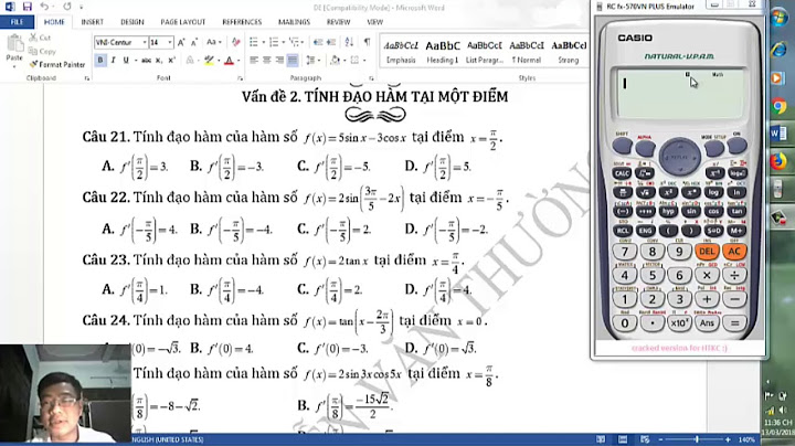 Hướng dẫn giải đạo hàm bằng máy năm 2024