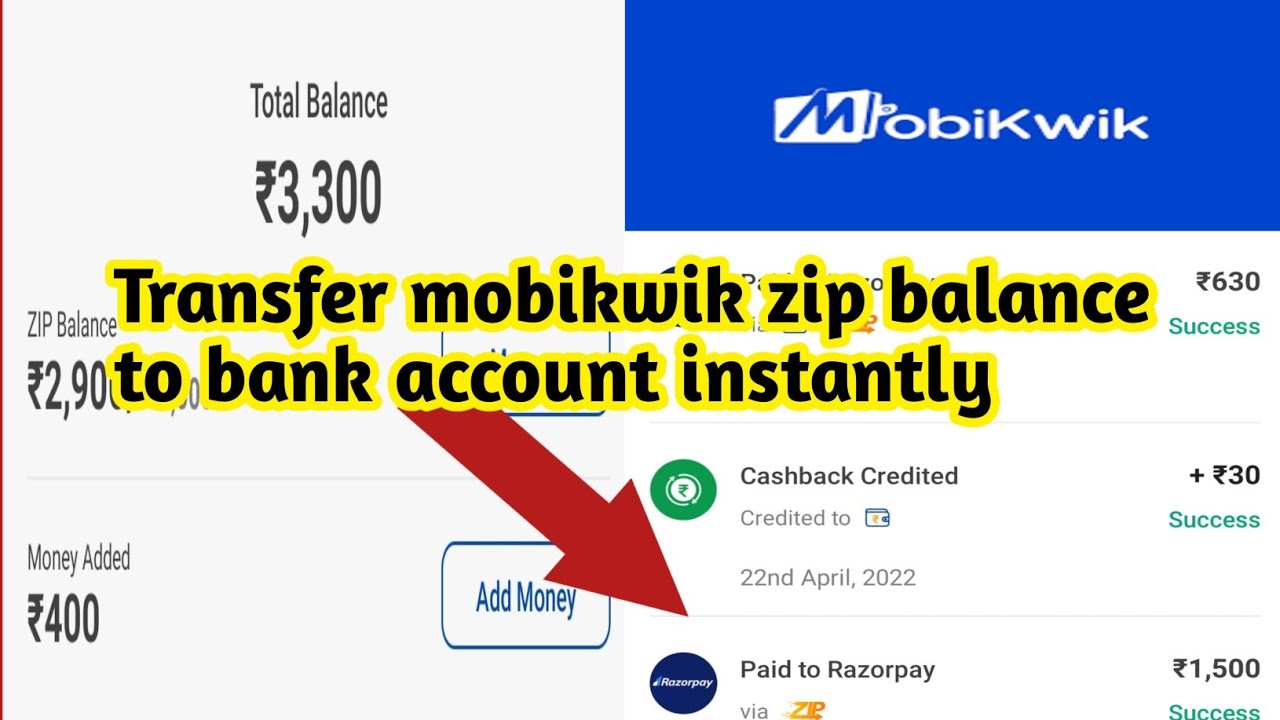 Transfer Mobikwik Zip Balance To Bank Account Instantly/Full Tutorial/Instant Transfer
