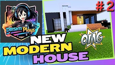 Minecraft:  How to build a modern  house  - tutorial (Part 2) #2