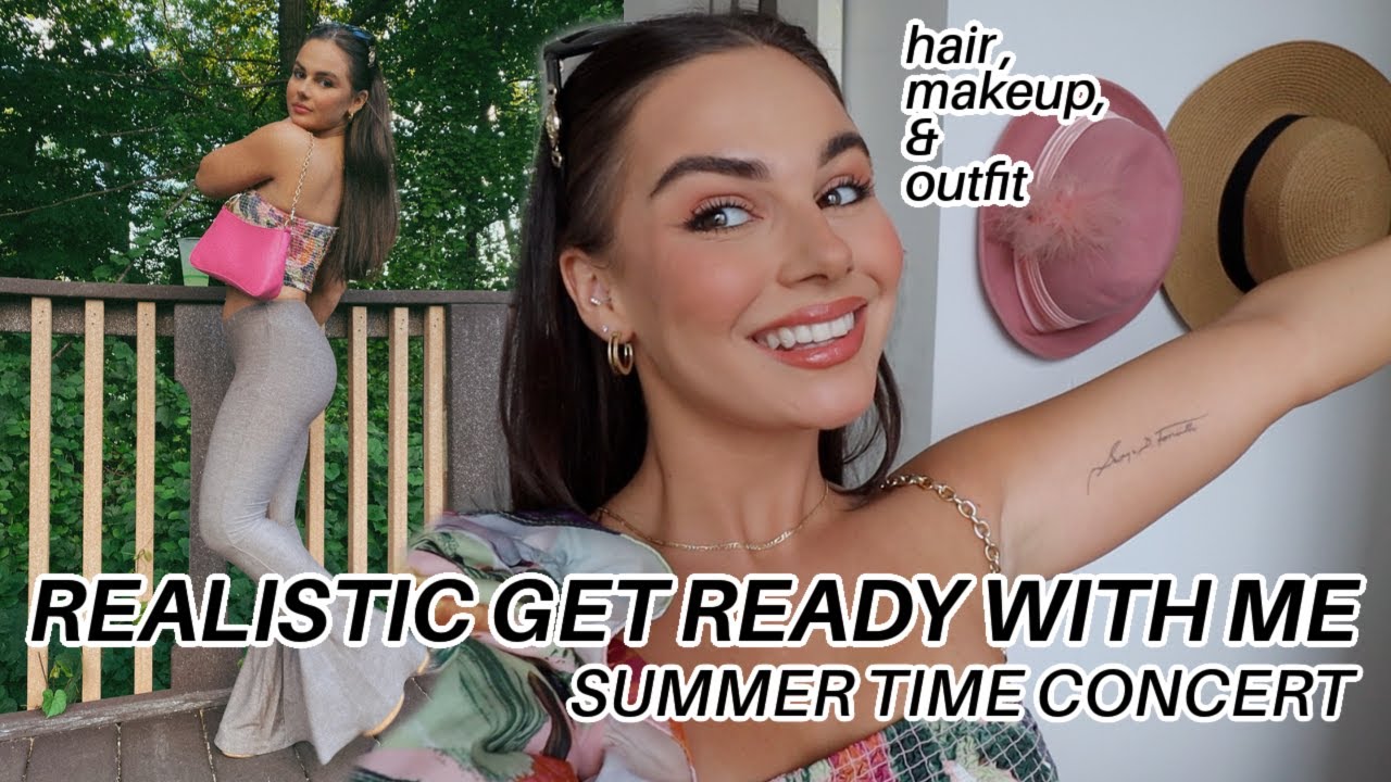 REAL TIME Get Ready With Me For A Concert hair Makeup Outfit EJB 