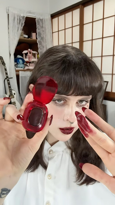 ameli lip pot in vampire and burgundy 🥀🍷🩸 #kbeauty #koreanmakeup #gothmakeup #ameli