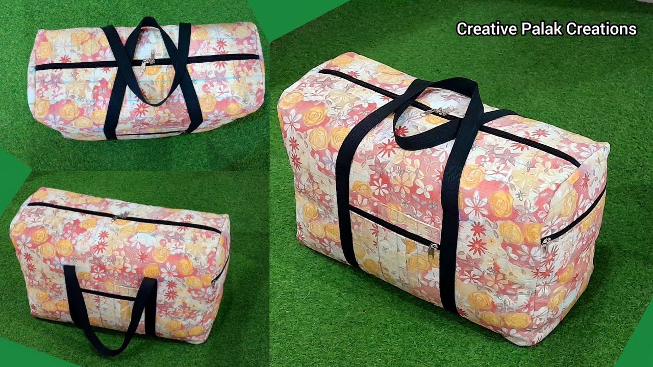 पुरानी कुर्ती से बनाया Big Size का Travel Bag/ ट्रेवल बैग बनाने का तरीका/ Traveling bag making idea 