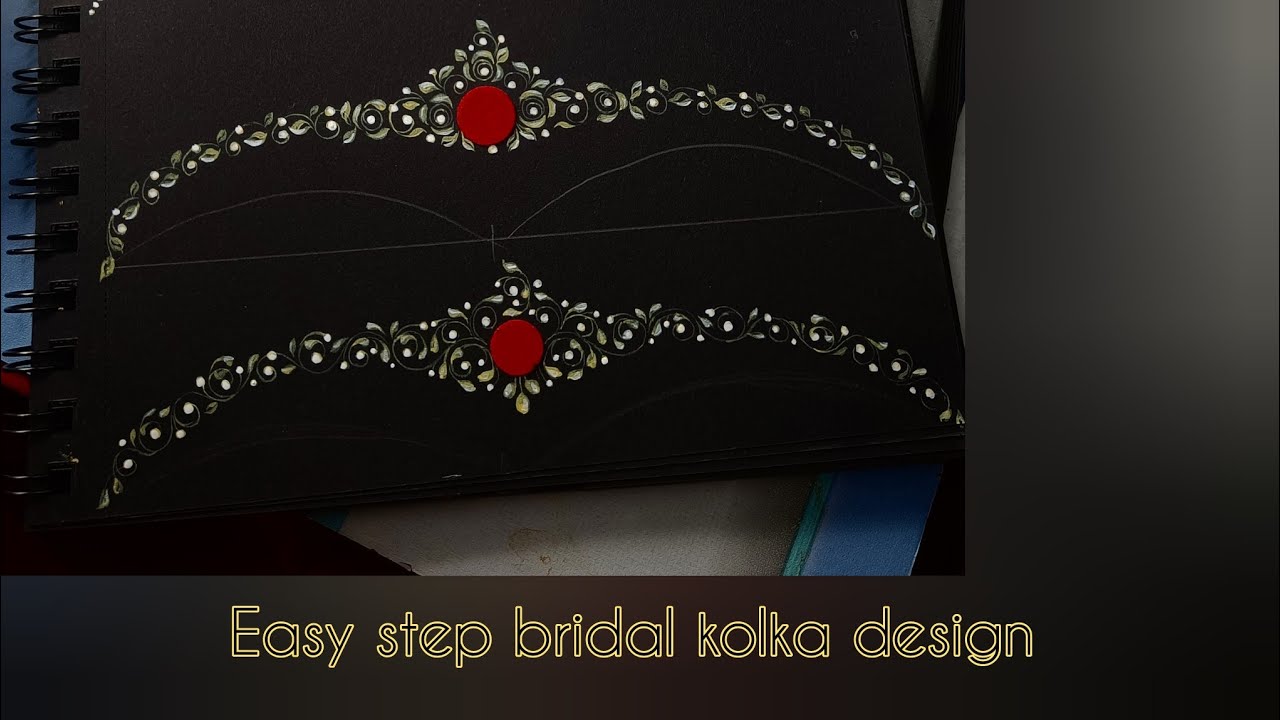 Easy step bridal kolka design 🥰 chandon art 🎨