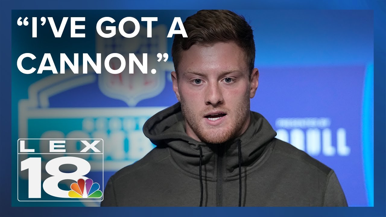 Will Levis takes the podium at the 2023 NFL Combine