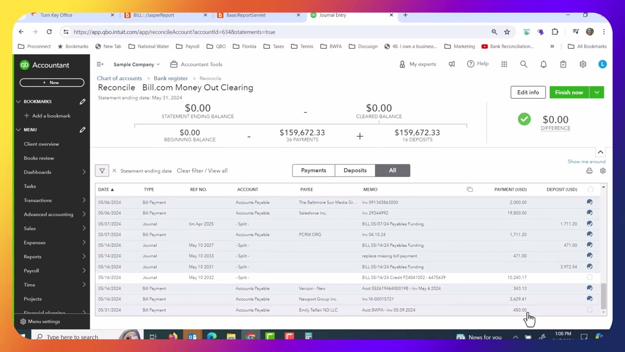 Advanced Troubleshooting with Bill.com Clearing Accounts