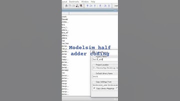 half adder modelsim coding..