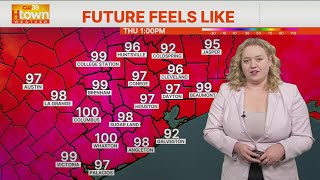 Hot temperatures continue, while Saharan dust is on its way