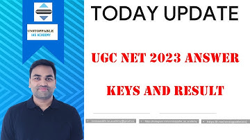 TODAY UPDATE || UGC NET 2023 ANSWER KEYS AND RESULT