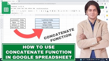 how to use concatenate function in google spreadsheet | How do you concatenate in a spreadsheet?