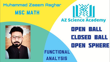 Open ball ! Closed ball ! Open Sphere - Functional Analysis