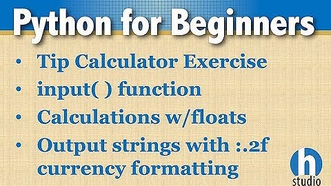 Python Tip Calculator Exercise using input()