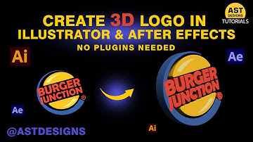 How to Make 3D Burger Logo Animation in Illustrator & After Effects | No Plugins Tutorial